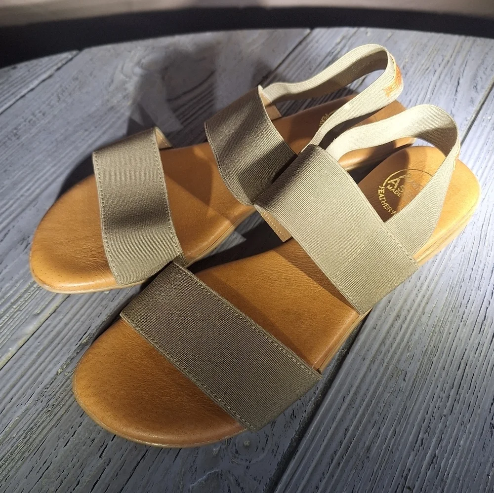 Andre Assous Made In Spain Featherweight Women's Tan Sandals Sz9 - Picture 5 of 10
